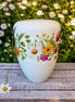 Urne Naturfaser Motiv Wiesenblumen