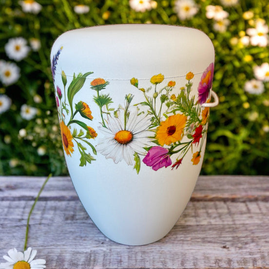 Blumenwiese Naturfaser Urne FreiPfad