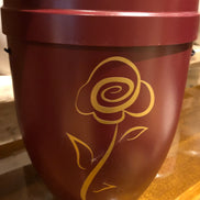 Urne rot Rose FreiPfad